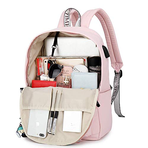 Silver Tulip Mochila para portátil Universidad Hombros Niños Escuela Bolsas de Libros Mochila para niñas (Verde, Medio con Puerto USB 02)
