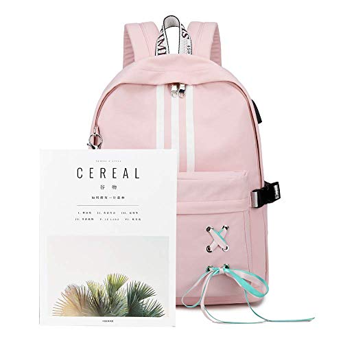 Silver Tulip Mochila para portátil Universidad Hombros Niños Escuela Bolsas de Libros Mochila para niñas (Verde, Medio con Puerto USB 02)