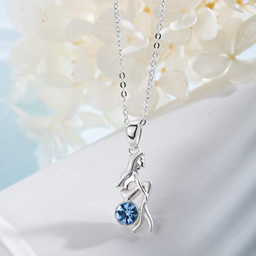 SILVERAGE Collar Plata de Ley 925 Colgante Sirena
