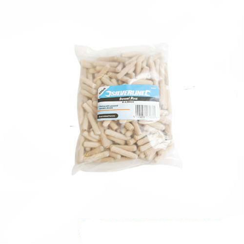 Silverline 633751 - Espigas de madera, 200 pzas (6 x 30 mm)