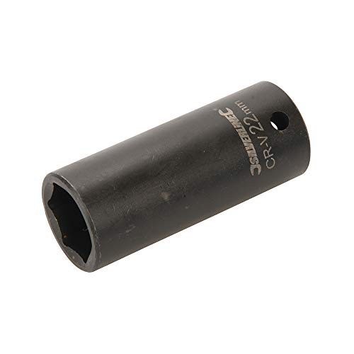 Silverline Tools 586290 Vasos de Impacto Hexagonales Largos Métricos de 1/2", 10 - 22 mm Rango/Capacidad, Caja de 10