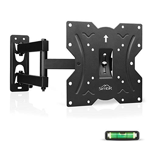 SIMBR Soporte de Pared para TV de 19"-45" LED/LCD/Plasma/Curvada Televisores Carga Máx. 35 kg VESA Máx. 200x200 mm Negro Extensible Inclinable y Giratorio Brazo