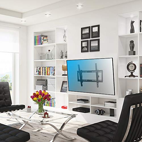 SIMBR Soporte TV Pared Inclinable ±15° VESA Máx. 600x400mm Soporte Mural para LED/LCD/Plasma/Curvada Televisores de 26"-75" Carga Máx. 60 kg