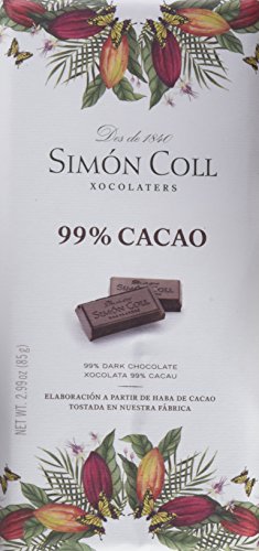Simón Coll - Tableta de chocolate, 99% cacao), 85 gr., 1 Unidad