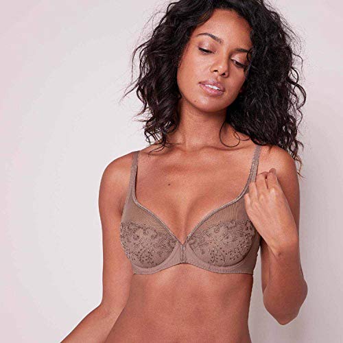 Simone Perele - Sujetador transparente para mujer marrón castaño 85D