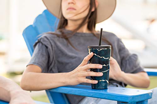 Simple Modern Classic 470ml Termo Cafe con 2 Tapas: Abatible y con Pajita Taza Termica para Llevar Vaso Termico de Viaje 4 Horas Calientes 16 Horas Frias, Botella Agua Acero Inoxidable Mujer u Hombre