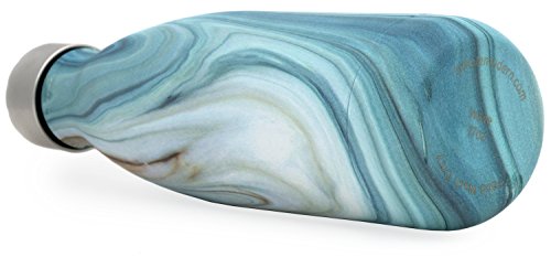 Simple Modern Wave 250ml Termo Botella Agua Acero Inoxidable, Botella Termica Mantiene el Frio por 18 Horas Aislada al Vacío Doble Pared para Deporte café o Viaje Diseño: Cuarzo Oceánico
