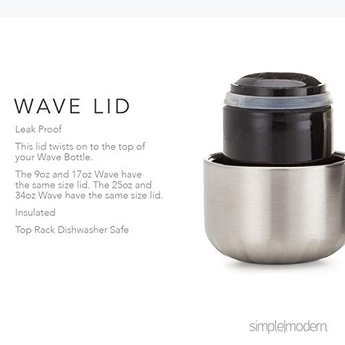 Simple Modern Wave 500ml Termo Botella Agua Acero Inoxidable, Botella Termica Mantiene el Frio por 24 Horas Aislada al Vacío Doble Pared para Deporte café o Viaje Dos Tonos: Pacífico Sueño
