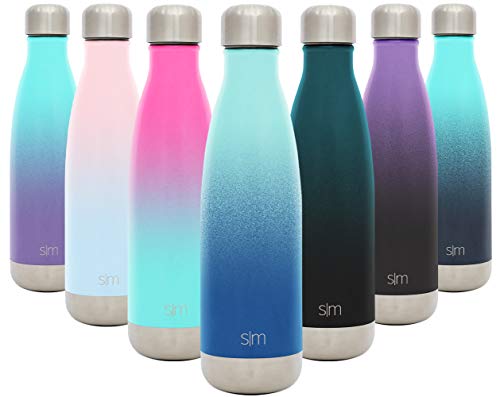 Simple Modern Wave 500ml Termo Botella Agua Acero Inoxidable, Botella Termica Mantiene el Frio por 24 Horas Aislada al Vacío Doble Pared para Deporte café o Viaje Dos Tonos: Pacífico Sueño