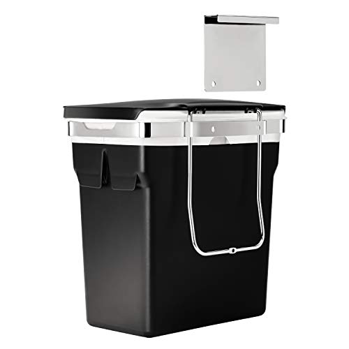 simplehuman CW1643 10L In-Cabinet Bin, Polished Heavy-Duty Steel Frame, W 29.7cm x H 36.3cm x D 22.0cm