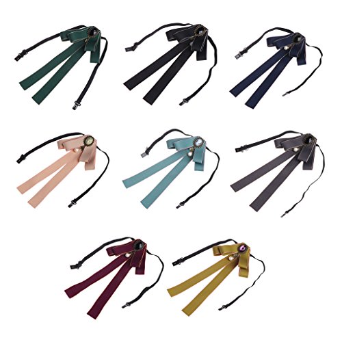 SimpleLife Hombres/Mujeres Cuello Atado Corbata Broche Cinta de Lazo Cinta Larga Bowknot Grande Pajaritas Broches con Collar Regalo de la joyería del Collar patriótico