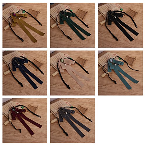 SimpleLife Hombres/Mujeres Cuello Atado Corbata Broche Cinta de Lazo Cinta Larga Bowknot Grande Pajaritas Broches con Collar Regalo de la joyería del Collar patriótico