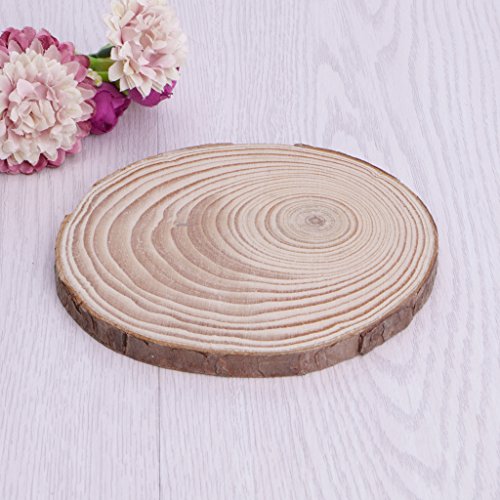 SimpleLife rebanadas de Madera Natural Placa Redonda Disco de virutas de Madera para el Ornamento del Arte de Bricolaje