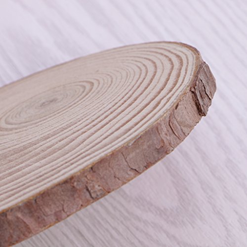 SimpleLife rebanadas de Madera Natural Placa Redonda Disco de virutas de Madera para el Ornamento del Arte de Bricolaje