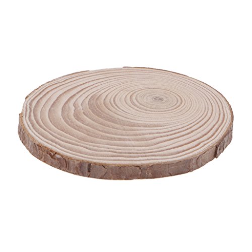 SimpleLife rebanadas de Madera Natural Placa Redonda Disco de virutas de Madera para el Ornamento del Arte de Bricolaje