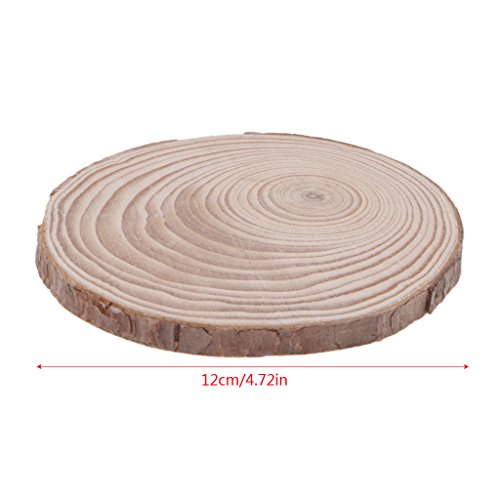 SimpleLife rebanadas de Madera Natural Placa Redonda Disco de virutas de Madera para el Ornamento del Arte de Bricolaje