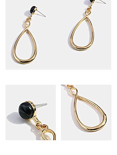 Simplicidad con Estilo 2018 Fans Still Jewelry Twist Water Drop Pendientes con Simplicidad Elegante Moda Europea Y Americana Piedra Sintética Hueca Pendientes con Simplicidad Elegante Crossborder Sup