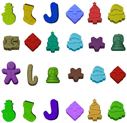 SIMUER 5PCS Moldes de Silicona para Chocolate Navideñas, Accesorio de Menaje para Navidad Decoración para Temporada Festiva para Hielo, Jabón, Dulces, Velas y Manualidades