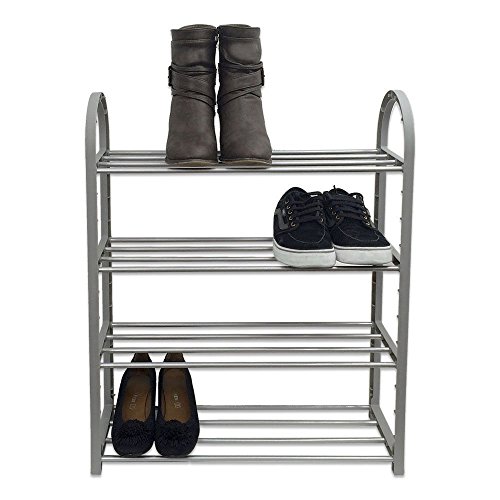 Sin marca Zapatero estantería de Varillas 4 Alturas Desmontable 58 X 19 X 65 cm