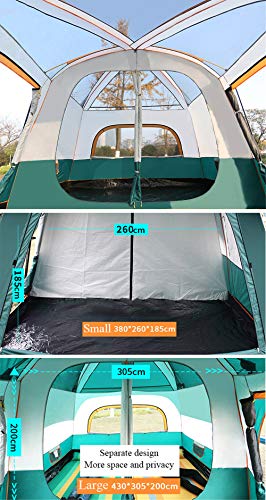 SINBRL Exterior automática – Tienda de Doble Capa Grande Lanzamiento Tienda, Resistente al Agua Resistente al Viento Camping Festival, Color carbón, tamaño S-330 * 210 * 185 CM