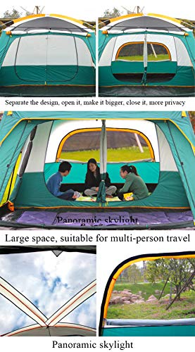 SINBRL Exterior automática – Tienda de Doble Capa Grande Lanzamiento Tienda, Resistente al Agua Resistente al Viento Camping Festival, Color carbón, tamaño S-330 * 210 * 185 CM