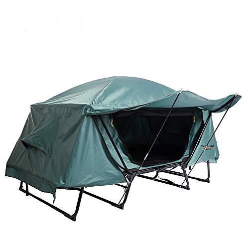 SINBRL Exterior automática – Tienda de Doble Capa Grande Viajes Lanzamiento Tienda, vía Desde el Suelo Resistente al Agua Resistente al Viento Camping Festival, Color carbón, tamaño 2 Personas