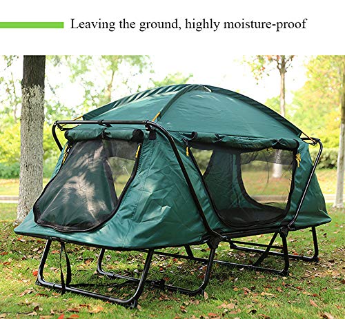 SINBRL Exterior automática – Tienda de Doble Capa Grande Viajes Lanzamiento Tienda, vía Desde el Suelo Resistente al Agua Resistente al Viento Camping Festival, Color carbón, tamaño 2 Personas