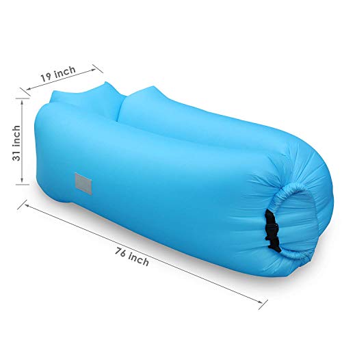 Siphly Sofa Hinchable con Almohada integrada y Bolsa, Sofa Inflable, portátil Impermeable Ligero poliéster Aire sofá Inflable ocioso, Aire Cama Tumbona de Playa para Viajes, Piscina, Camping