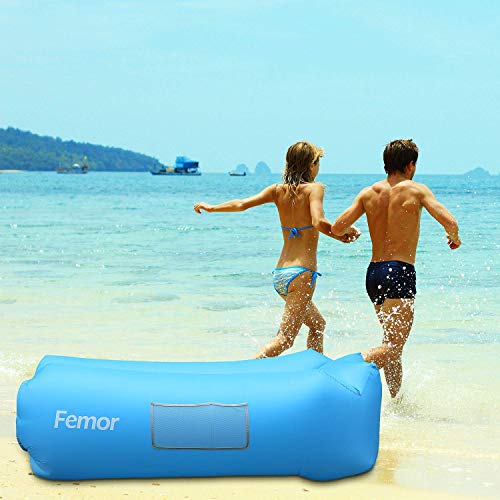 Siphly Sofa Hinchable con Almohada integrada y Bolsa, Sofa Inflable, portátil Impermeable Ligero poliéster Aire sofá Inflable ocioso, Aire Cama Tumbona de Playa para Viajes, Piscina, Camping