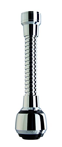 Siroflex Aireador de Grifo 2510/S Milady, Made in Italy, Aerador para Grifería de Cocina con Paja Flexible en Latón Cromado Blanco, Aireador Grifo Lavabo, Aireador Cocina Lavamanos, Ahorro de Agua