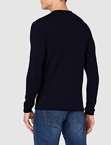 Sisley Maglia G/c M/l Camisa Manga Larga, Azul (Blue 016), X-Large para Hombre