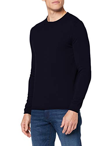 Sisley Maglia G/c M/l Camisa Manga Larga, Azul (Blue 016), X-Large para Hombre
