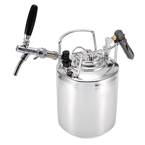 Sistema de Barril de Cerveza - Grifo de Acero Inoxidable Growler, Dispensador de Barril de Cerveza Mini Coke Opcional de 6L / 10L / 12L Kit portátil Kegerator para Cerveza Artesanal(12L)