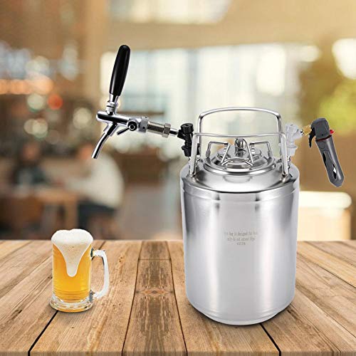 Sistema de Barril de Cerveza - Grifo de Acero Inoxidable Growler, Dispensador de Barril de Cerveza Mini Coke Opcional de 6L / 10L / 12L Kit portátil Kegerator para Cerveza Artesanal(12L)