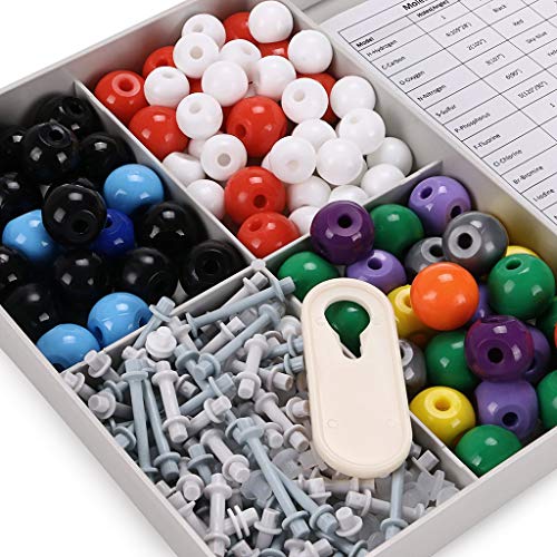 Sisthirth - Kit de modelo molecular de bioquímica (240 piezas) - Juego de estudiantes de química orgánica e inorgánica