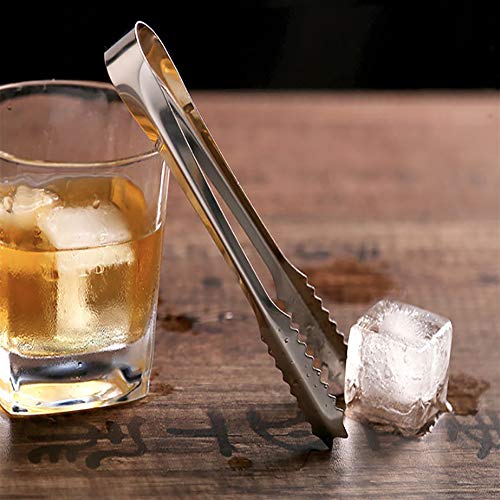 Siumir Cuchara de Hielo de Acero Inoxidable Mini Pala de Comida & Pinzas de hielo de Acero Inoxidable Pinza de Azúcarcc