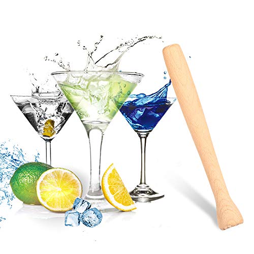 Siumir Mano Mortero Madera 2 pcs Cocktail Pestle Barra de Molienda