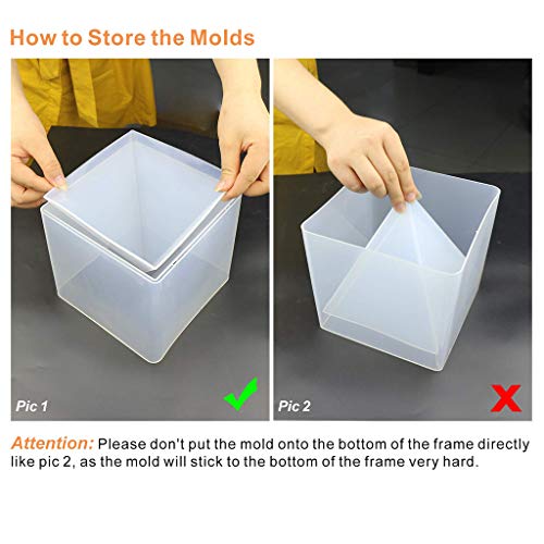siwetg - Moldes de Resina con Forma de pirámide, moldes de Silicona de Resina para orgonias y orgonias, Ideales para decoración de hogar