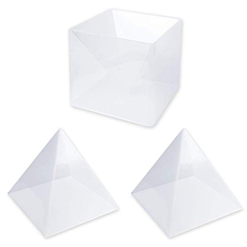 siwetg - Moldes de Resina con Forma de pirámide, moldes de Silicona de Resina para orgonias y orgonias, Ideales para decoración de hogar