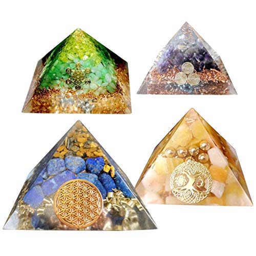 siwetg - Moldes de Resina con Forma de pirámide, moldes de Silicona de Resina para orgonias y orgonias, Ideales para decoración de hogar