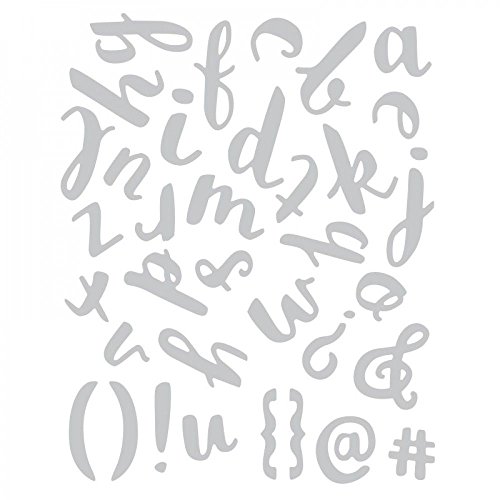 Sizzix Thinlits Troqueles 38PK Abecedario en minúsculas en caligrafía de pincel