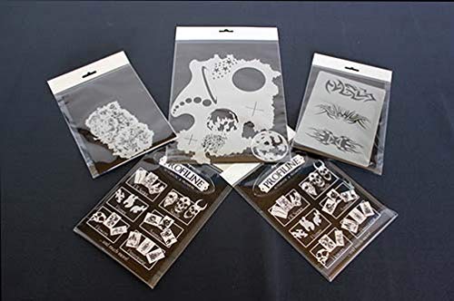 SK-Brush Plantilla para cráneo Calavera Cúmulos – Calaveras Stencil Skull 's cabeza