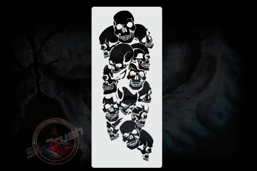 SK-Brush Plantilla para cráneo Calavera Cúmulos – Calaveras Stencil Skull 's cabeza