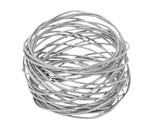 SKAVIJ Servilleteros de Metal para Decoración de la Mesa de Comedor, Plata, Juego de 12