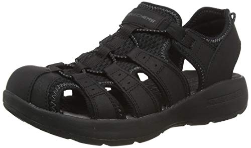 Skechers Melbo-Journeyman 2, Sandalias de Gladiador para Hombre, Negro (Black BBK), 42 EU