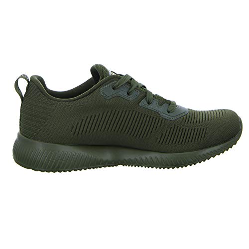 Skechers Women's BOBS SQUAD - TOUGH TALK Sneakers, Green (Olive Engineered Knit Old), 5 UK 38 EU