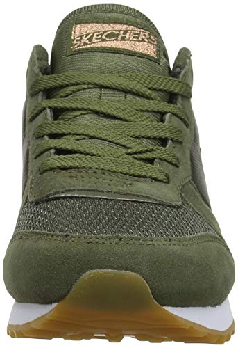 Skechers Women's RETROS-OG 85-GOLDN GURL Trainers, Verde (Olive Suede/Nylon/Mesh/Rose Gold Trim Old), 6 UK (39 EU)
