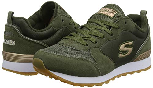 Skechers Women's RETROS-OG 85-GOLDN GURL Trainers, Verde (Olive Suede/Nylon/Mesh/Rose Gold Trim Old), 6 UK (39 EU)