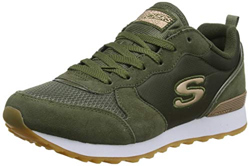 Skechers Women's RETROS-OG 85-GOLDN GURL Trainers, Verde (Olive Suede/Nylon/Mesh/Rose Gold Trim Old), 6 UK (39 EU)