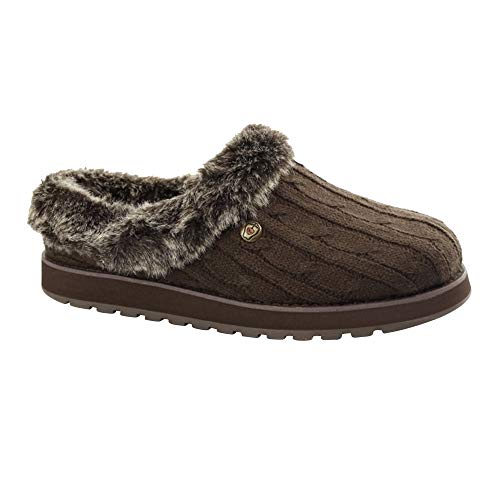 Skechers - Zapatillas de Estar por casa Abiertas Modelo Keepsakes para Mujer (36 EU/Marrón Chocolate)